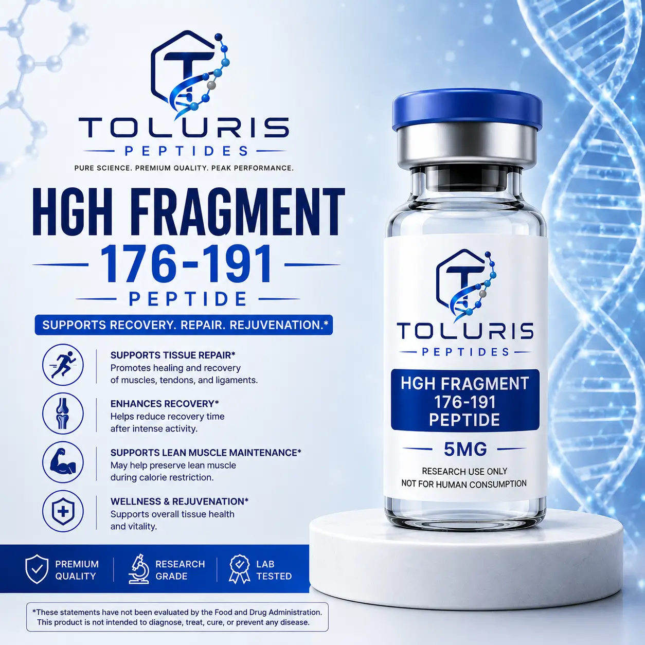 HGH Fragment 176-191 - Toluris Peptides