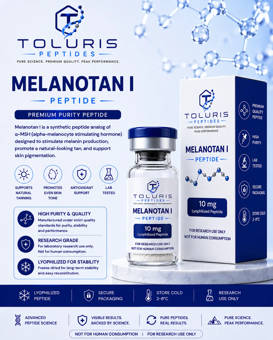 Melanotan I (Afamelanotide) Toluris Peptides